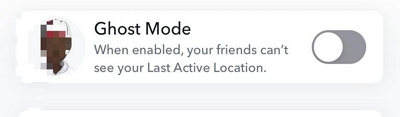 turn on the slider | when does your snapchat update location