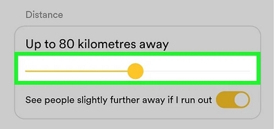 expand the distance range | Change Your Location on Bumble