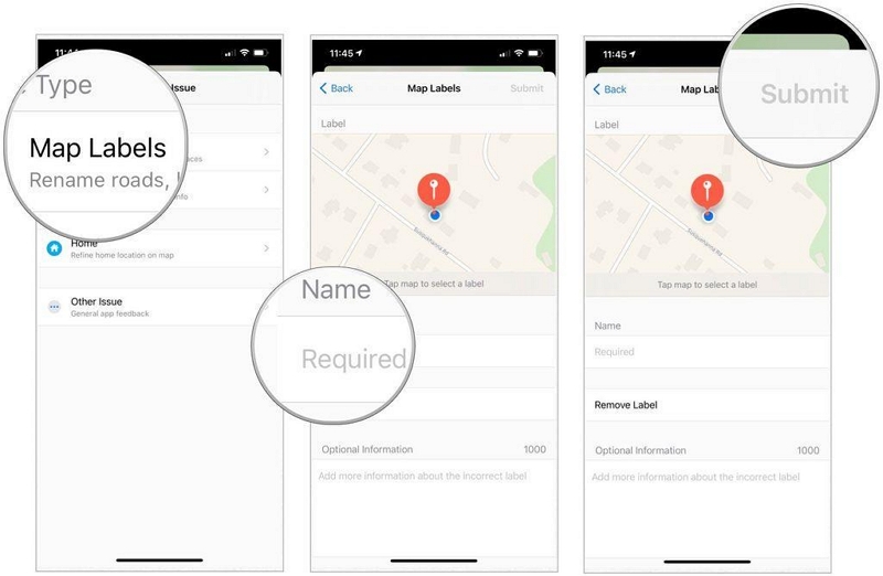 Probleme mit Apple Map 2 melden | iPhone-Fotos beheben, bei denen der Standort nicht angezeigt wird