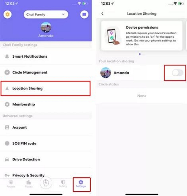 location sharing | does life360 tell you when someone checks location