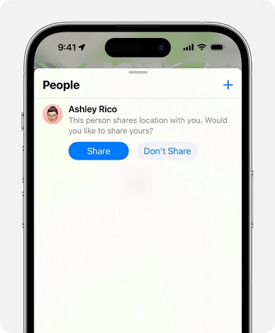 分享我的位置 |在「尋找我的 iPhone」上分享位置