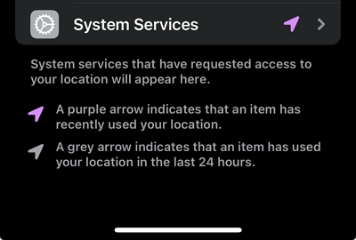 System Services | turn off location on iphone