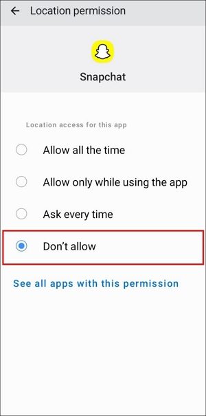 Location Permissions | Turn Off Location On Snap