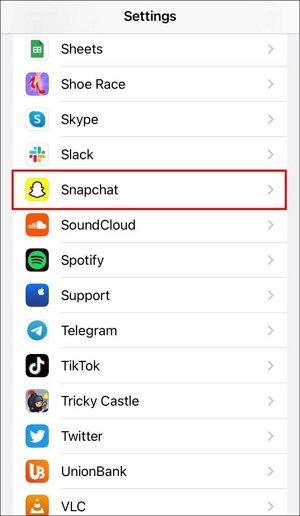 select the Snapchat | Turn Off Location On Snap