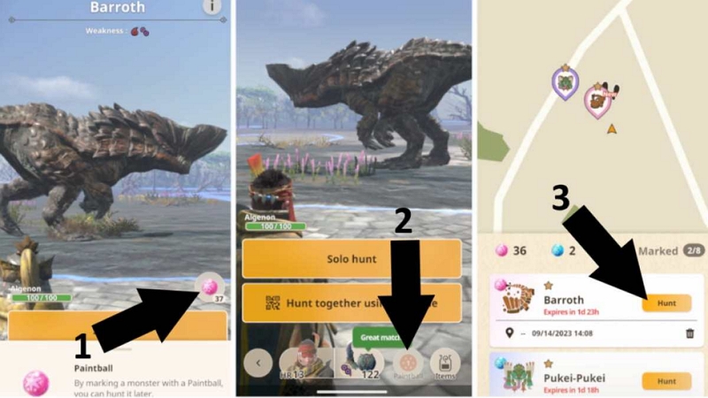 paintballs to mark | monster hunter now gps joystick