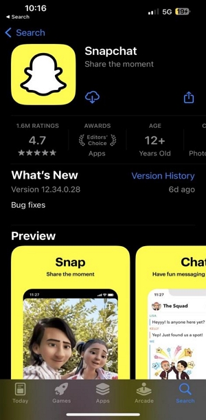 Snapchat 應用程式 | Snapchat 位置過濾器不起作用