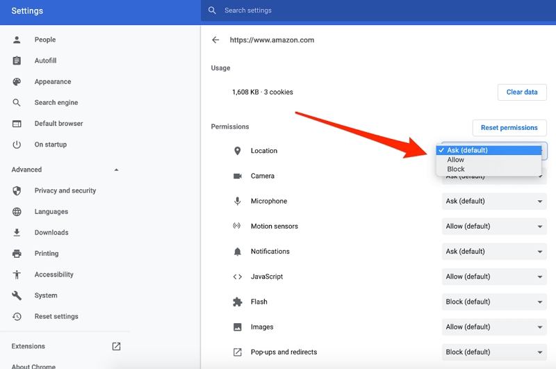 Restrict Location Access for Chrome | enable location permission browser