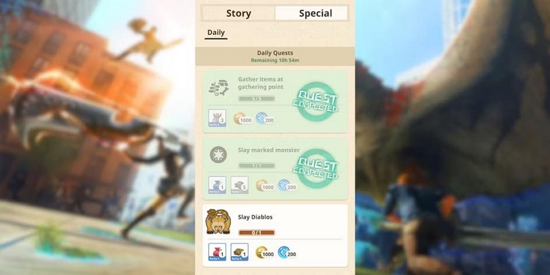 Complete your daily quests | monster hunter now resource respawn