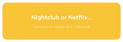 Nachtclub oder Netflix | die besten Bumble-Eingabeaufforderungen
