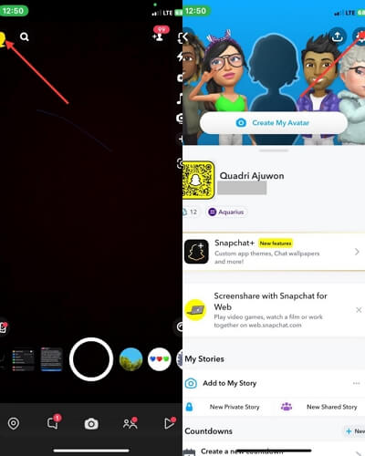開啟 Snapchat 設定 | iPhone 上的 Snapchat 位置不起作用
