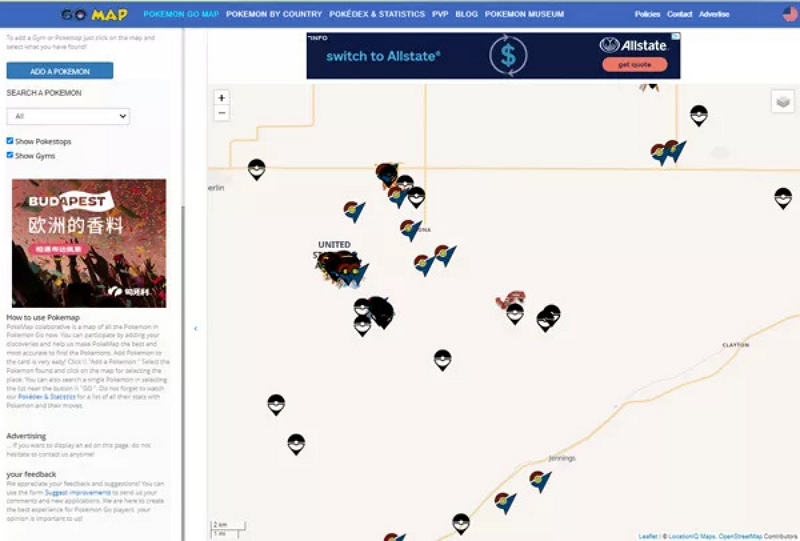 pokemap | Pokémon go PokéStop Pokémon