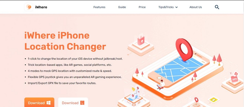 iWhere iPhone Location Changer 1 | pokemon go pc spoofer