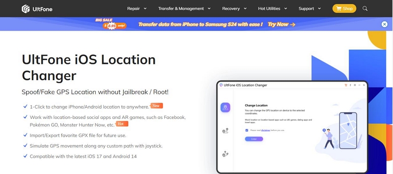 UltFone | pokemon go pc spoofer