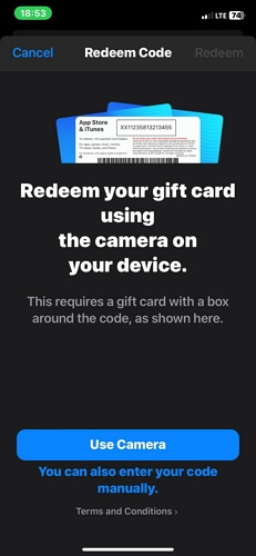 Geschenkkarte einlösen | App Store-Standort ohne Kreditkarte ändern