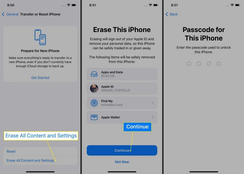 alle Inhaltseinstellungen löschen | iPhone-Fotos reparieren, bei denen der Standort nicht angezeigt wird