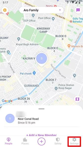 click Settings | Spoof Life360 Location on iPhone