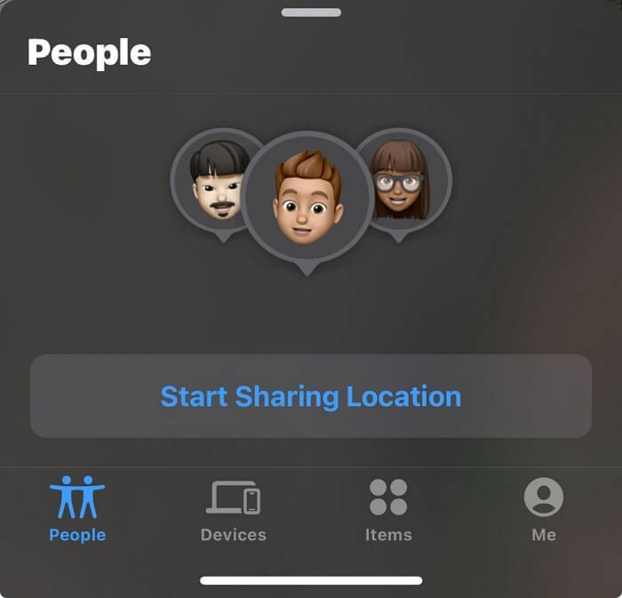 Wählen Sie „Standortfreigabe starten“ | „App Store-Standort ändern“