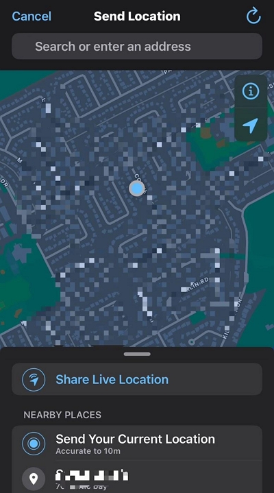 available to send your current location | share location with friends