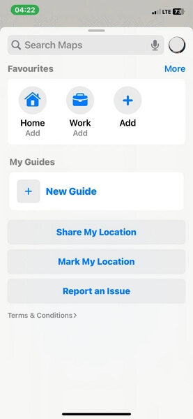 tap Share My Location | Send Location on Instagram