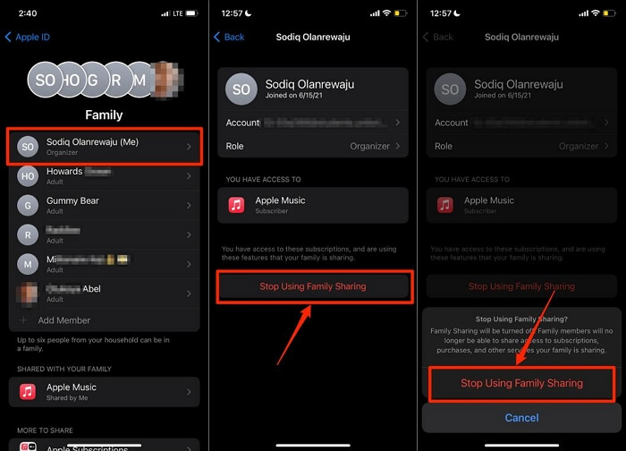stop family sharing | Why Can’t I Stop Sharing My Location with Someone on iPhone