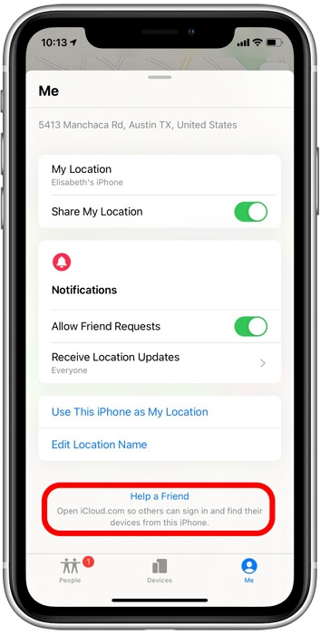 使用另一部 iPhone 作為您的位置 |停止定位而不關閉它