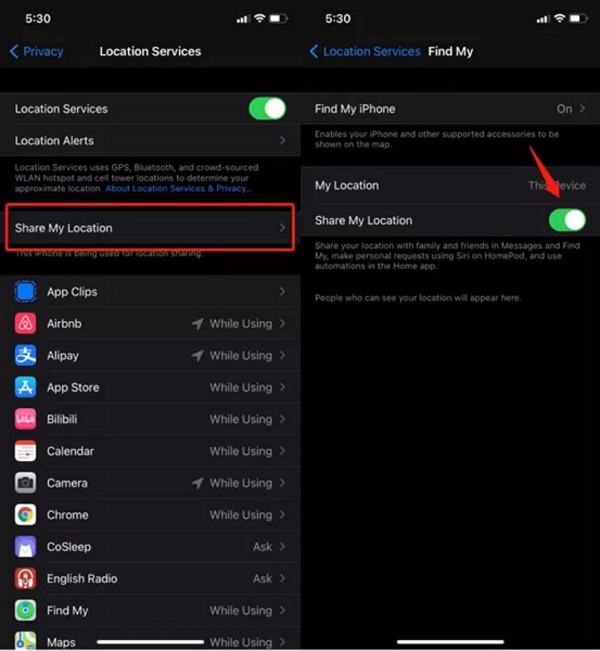 分享我的位置 |停止在 iPhone 上共享位置而不讓他們知道
