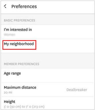 change neighbourhood location | Lying about Your Location on Hinge