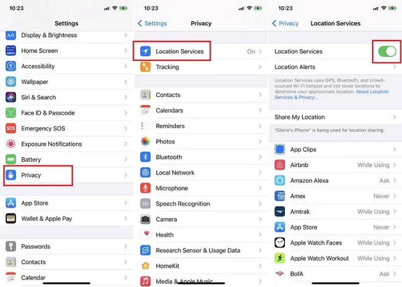 嘗試定位服務選項 |停止在 iPhone 上共享位置而不讓他們知道