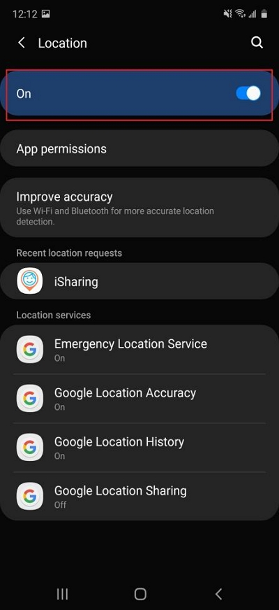 switch on the slider | add location on twitter profil