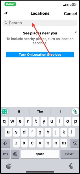 Standort wählen | Standort zu Instagram hinzufügen