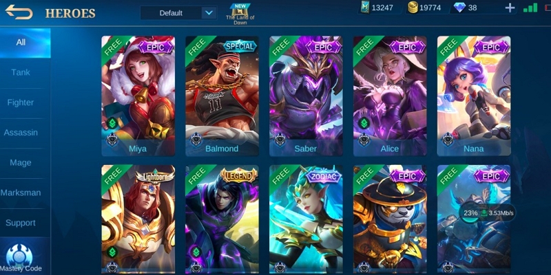 unlock more heroes | fake GPS for mobile legends