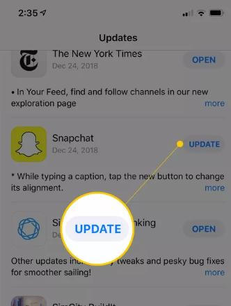 tippe auf „Konto anzeigen“ | Snapchat-Standort ist falsch