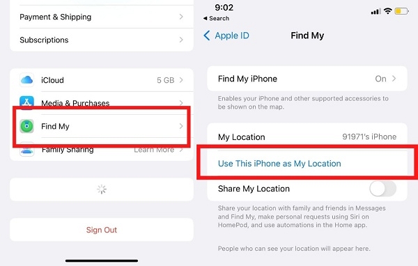 切換到輔助設備 |如何在尋找我的 iPhone 時暫停定位