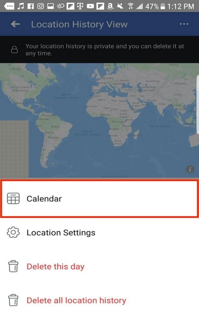 Android 2 で Facebook のロケーション履歴を表示する | Facebook のロケーション履歴を表示する