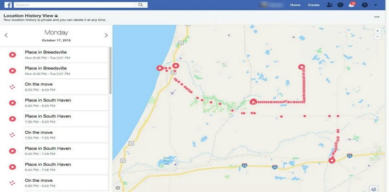 Facebookのパスワードを入力 | Facebookのロケーション履歴を表示