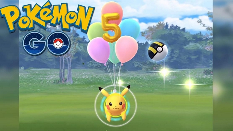 5th anniversary balloon pikachu | shiny balloon pikachu