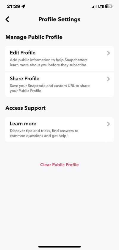 Edit Profile | add location on snapchat