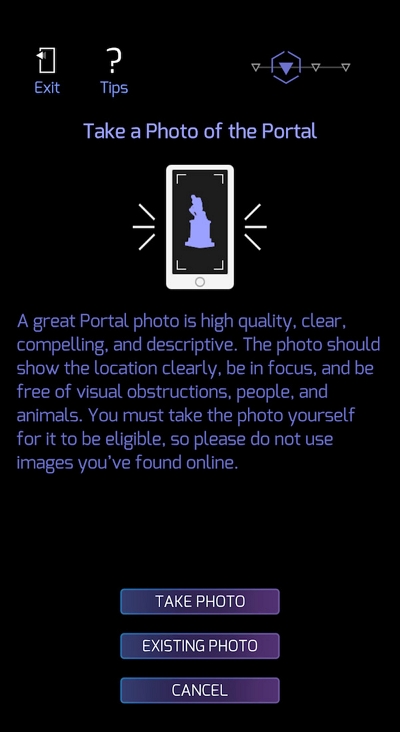 Take a clear photo | how to add portals to ingress
