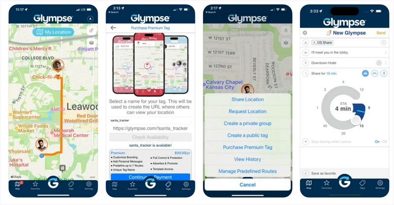 Glympse | phone apps to track location