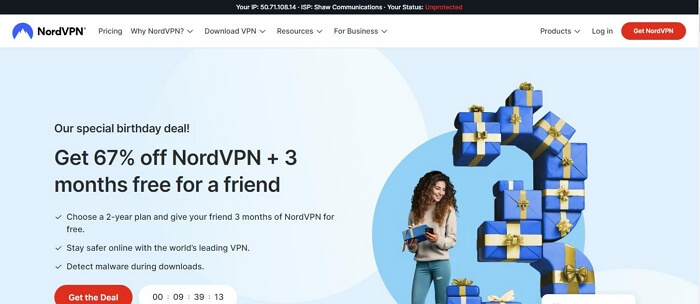 Nord VPN 介面 |更改應用程式商店位置