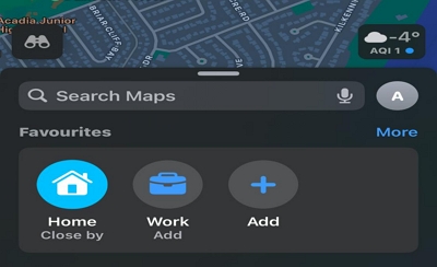 apple maps | change home address iphone