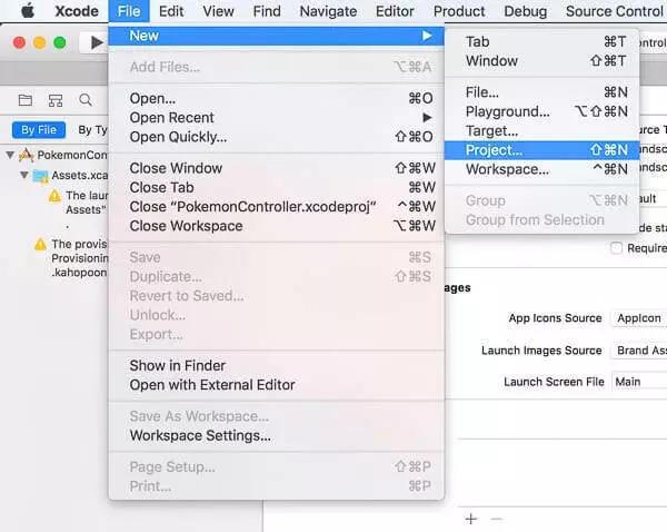 select File | Change Real iPhone Location with Xcode