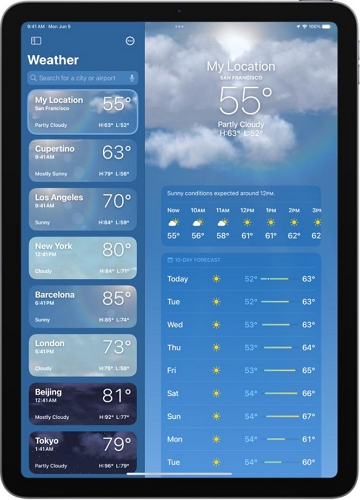 Standort der Wetter-App | Wetterstandort ändern iPad