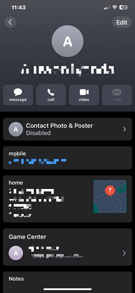 see home address in Contact | Apple Maps Location Wrong