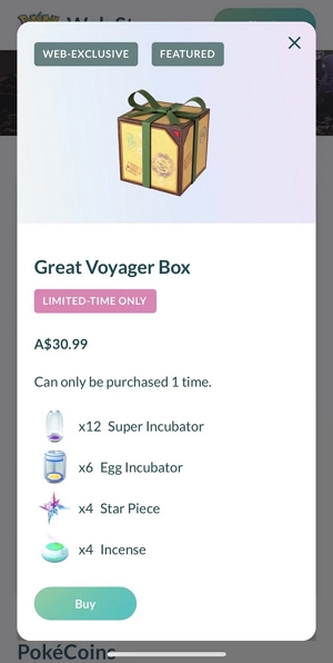 check Store Limited-Time Events | how to get Incubator Pokemon Go