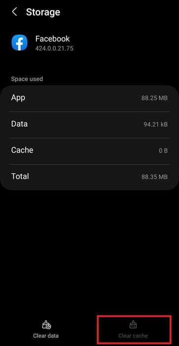 tap Clear Cache | Facebook Marketplace Selling Location Wrong