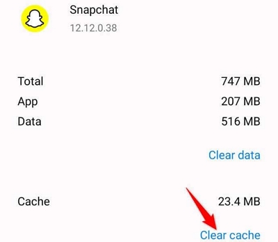キャッシュをクリア | Snapchat の位置情報フィルターが機能しない