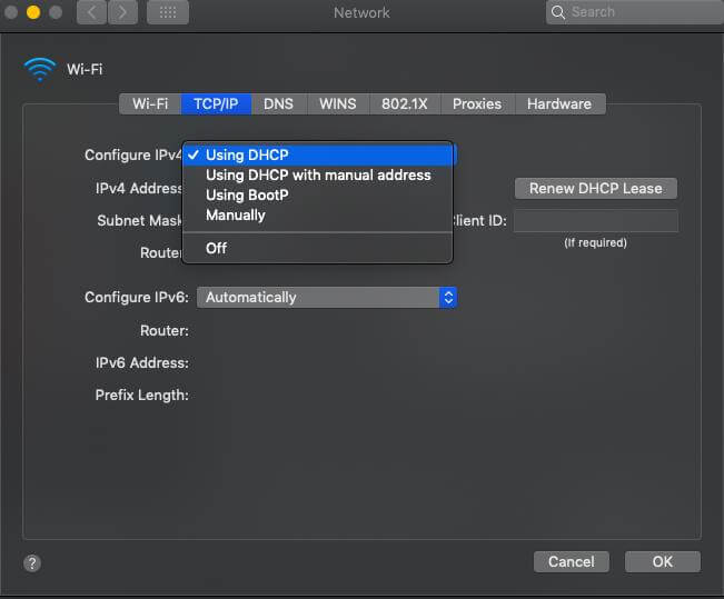 configure Ipv4 on Mac | Change Location on Mac