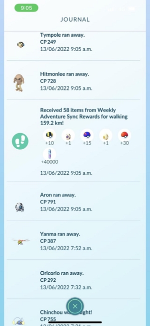 5km milestone | 50 km reward pokemon go