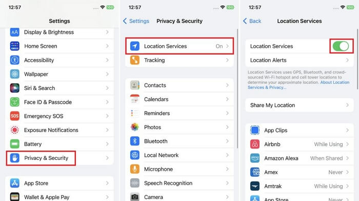 turn on iPhone Location Services | Request Location on iPhone